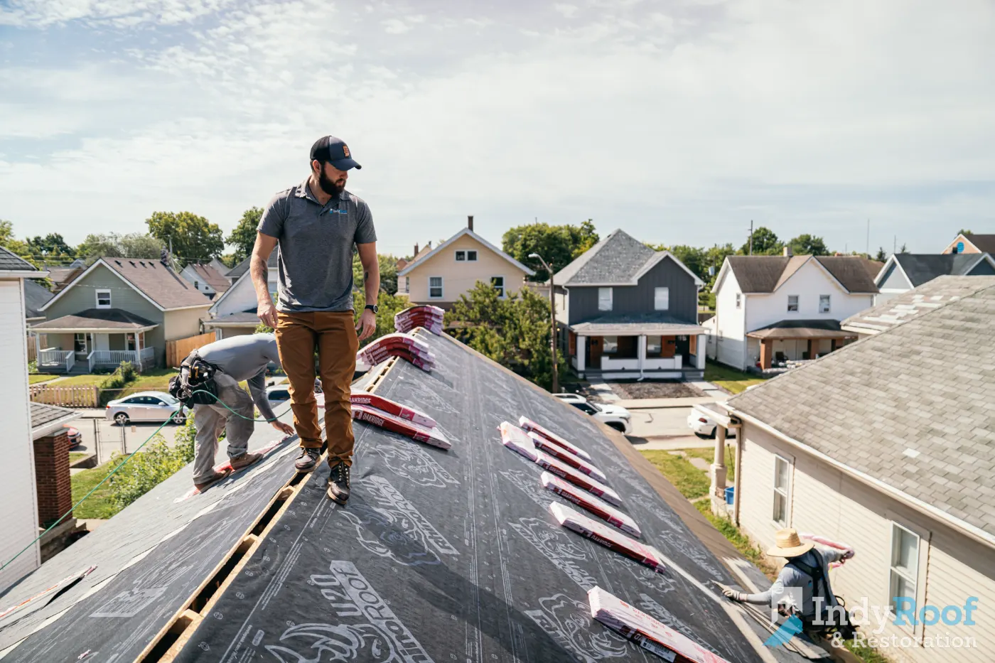 Storm damage documented on a Speedway home